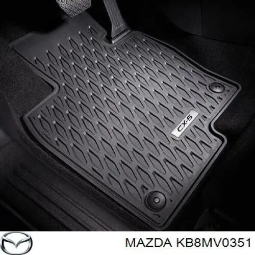Tapetes dianteiros + traseiros, kit para Mazda CX-5 (KF)