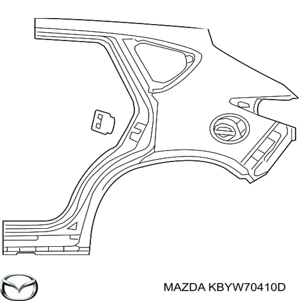 Крыло заднее правое KBYW70410D Mazda