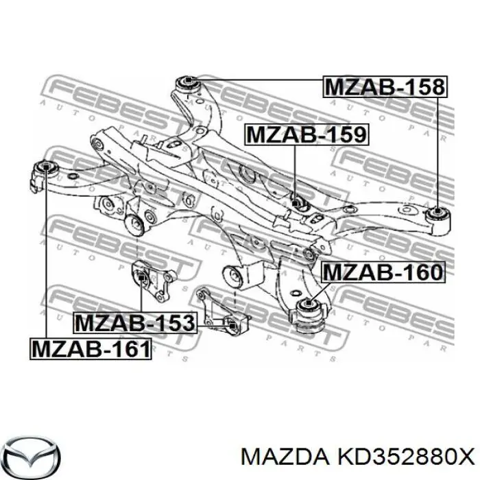 Купить KD352880X Mazda Оси полуприцепов и прицепов