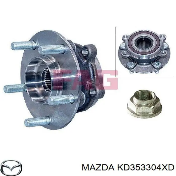 Ступица (передняя) Mazda KD353304XD