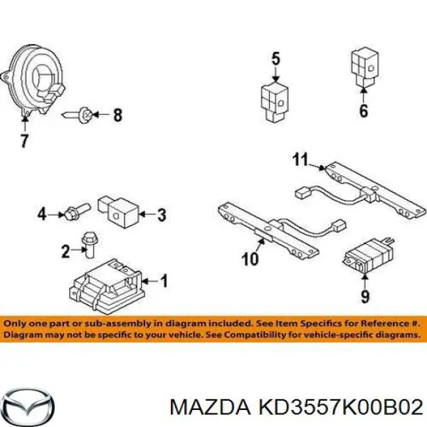 Cinto de segurança (AIRBAG) de condutor para Mazda CX-5 (KE)