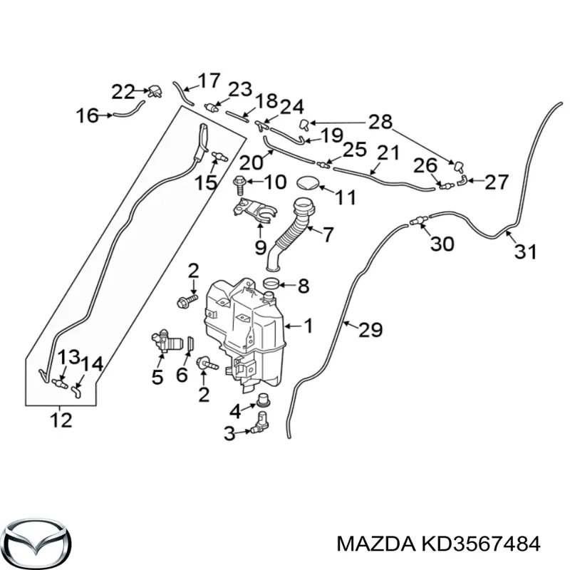  Горловина бачка омывателя Mazda CX-5 