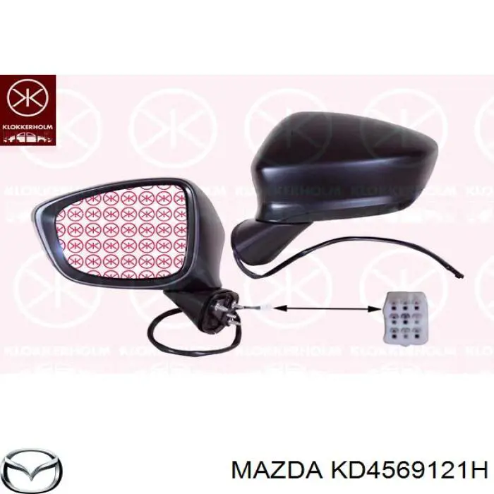 Наружное зеркало правое Mazda KD4569121H цена, от 172.93 USD