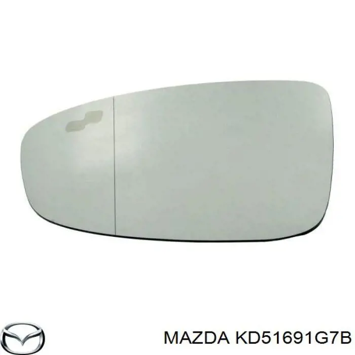 Зеркальный элемент левый MAZDA KD51691G7B