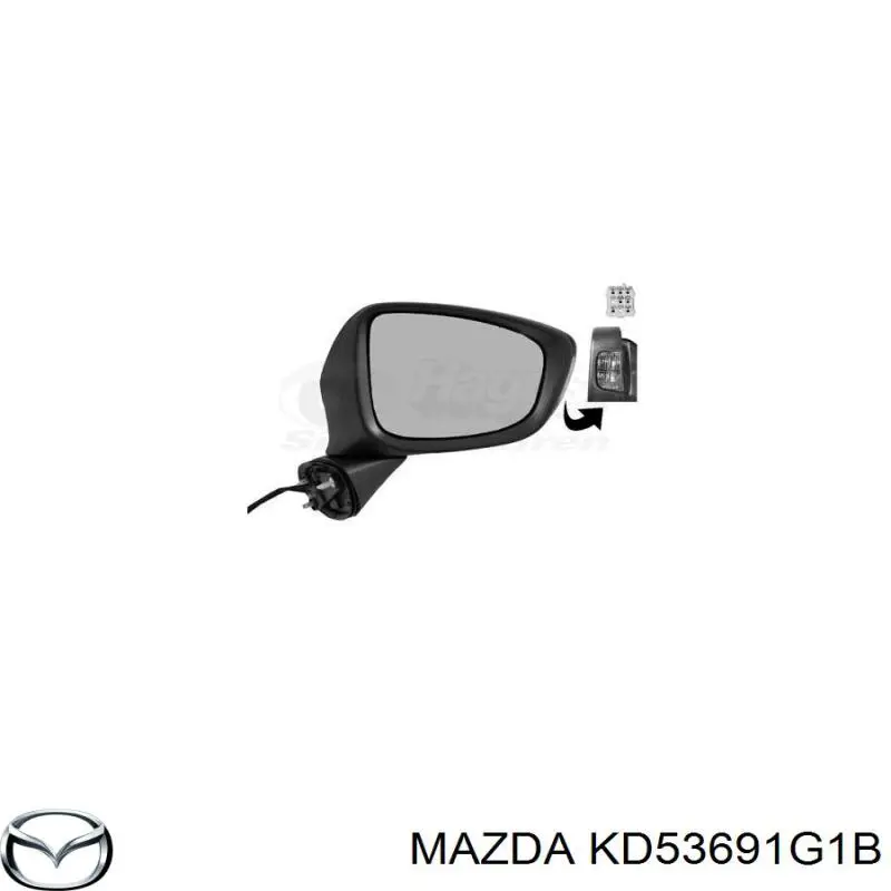 Стекло зеркала заднего вида, правого Mazda KD53691G1B цена, от 19.07 USD