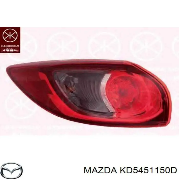 KD5451150D Mazda lanterna traseira direita externa