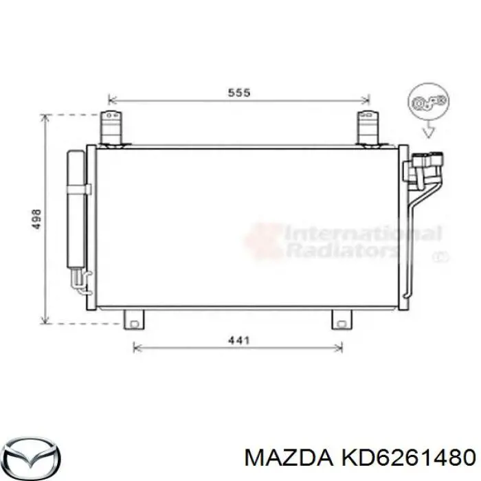Купить KD6261480 Mazda Радиатор системы охлаждения кондиционера