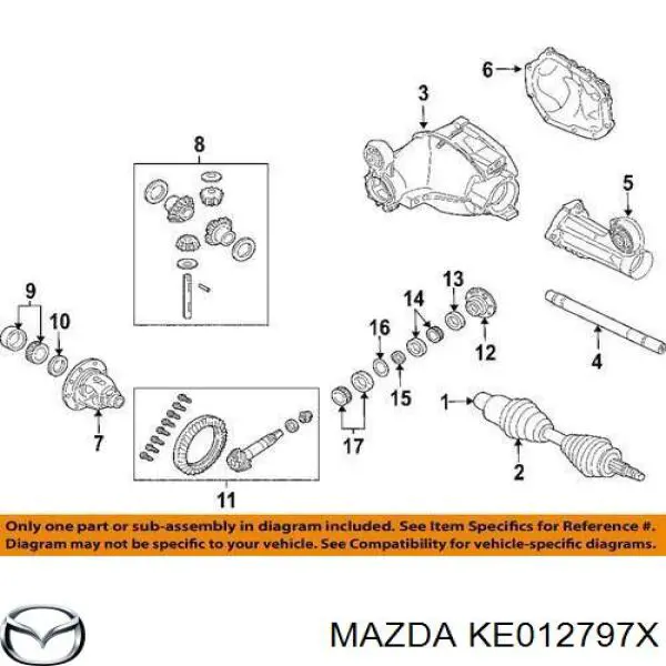 Купить KE012797X Mazda Муфта подключения заднего моста