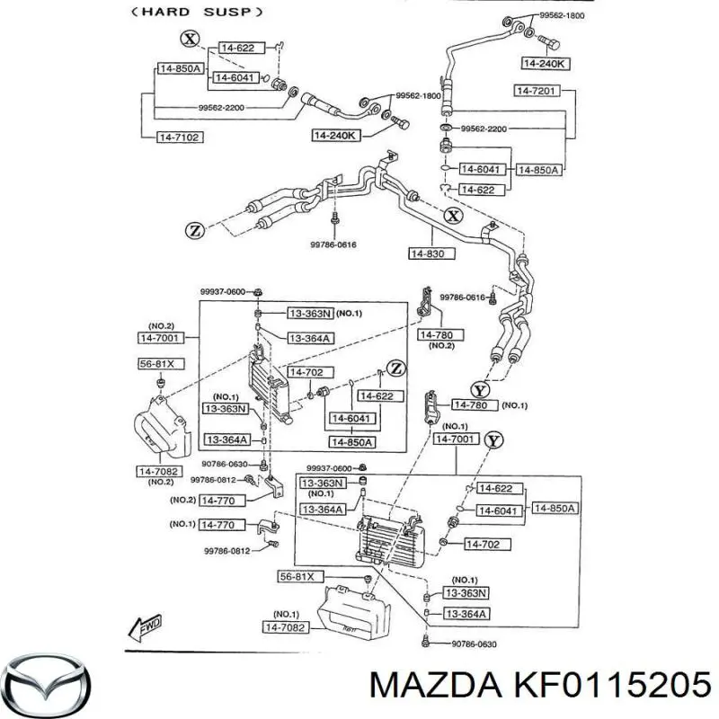 Крышка (пробка) радиатора Mazda KF0115205
