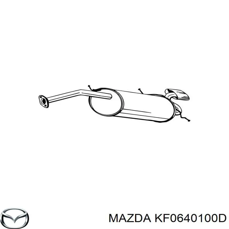 Глушитель задний KF0640100D Mazda