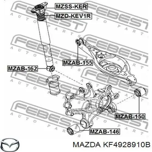 Амортизатор задний KF4928910B Mazda