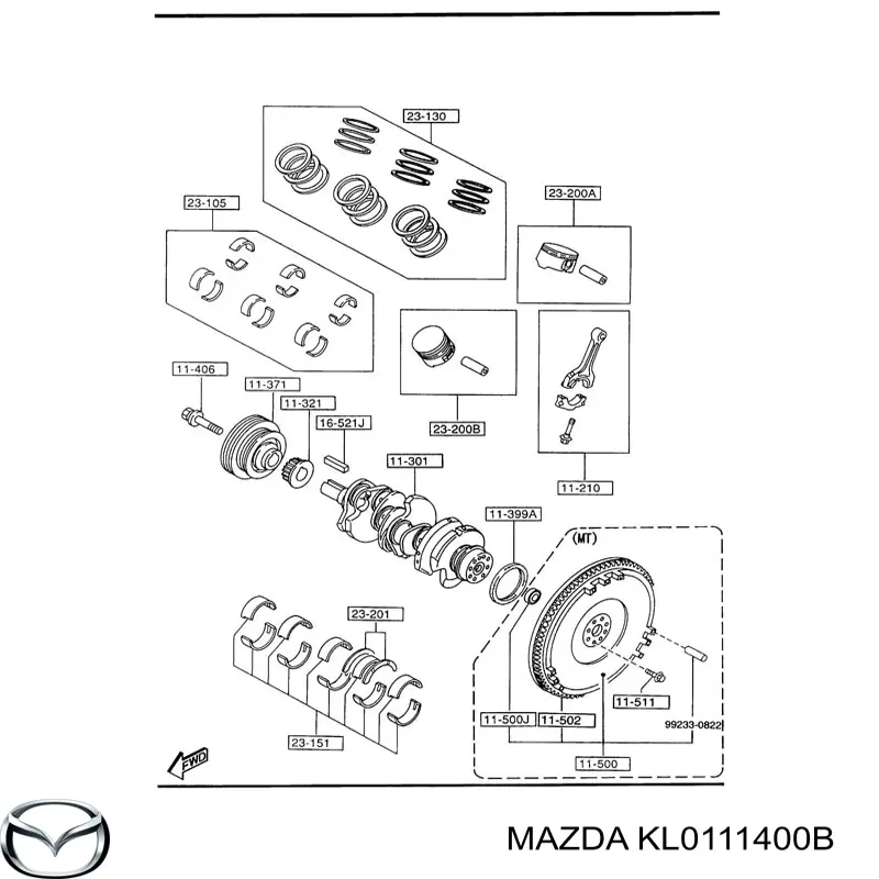 Купить KL0111400B Mazda 