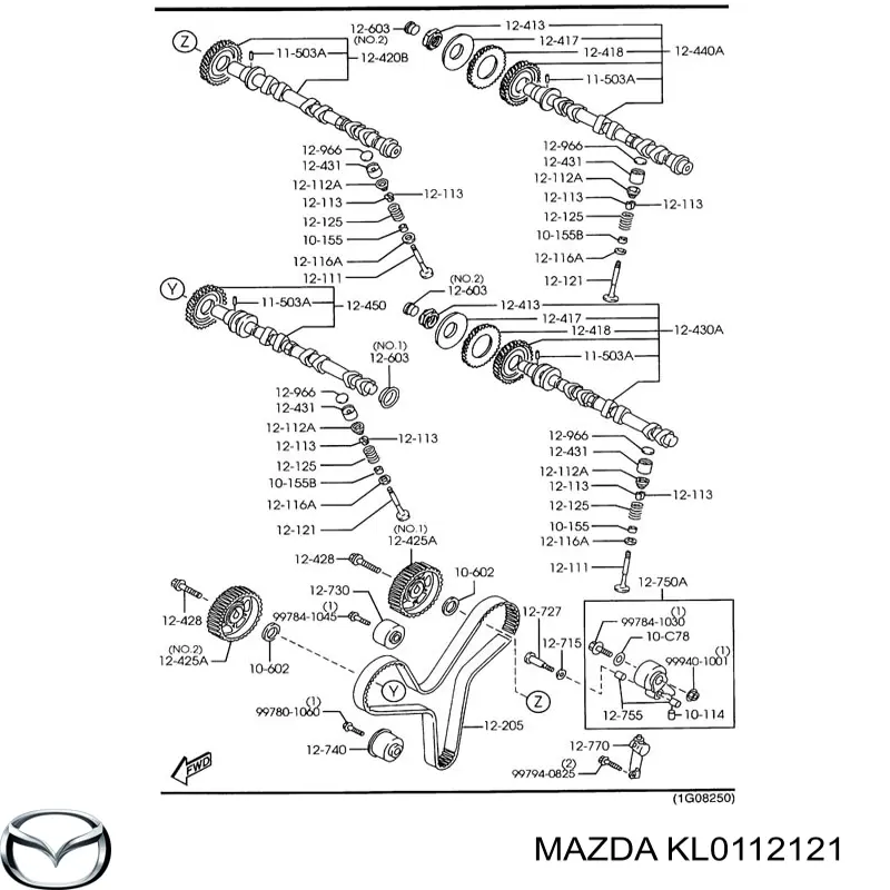 Выпускной клапан двигателя Mazda KL0112121 цена, от 3.37 USD