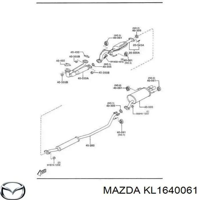 Подушка крепления глушителя Mazda KL1640061 цена, от 1.98 USD
