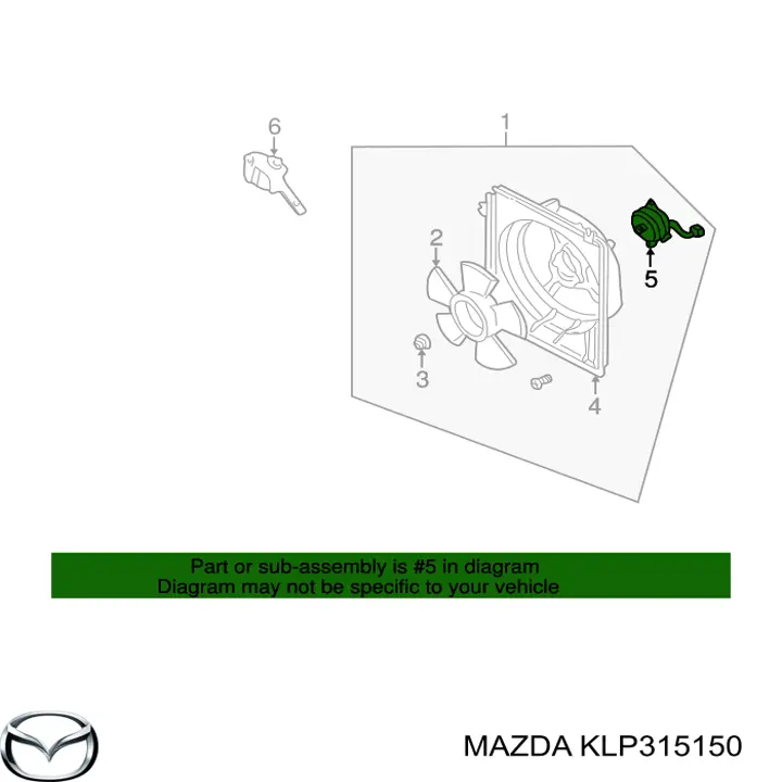 KLP315150 Mazda мотор вентилятора кондиционера