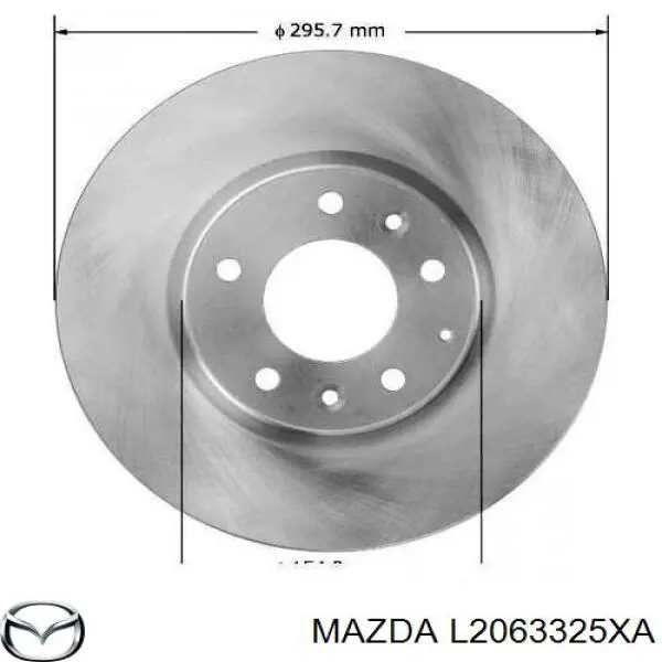 Тормоз дисковый передний Mazda L2063325XA цена, от 841.88 UAH