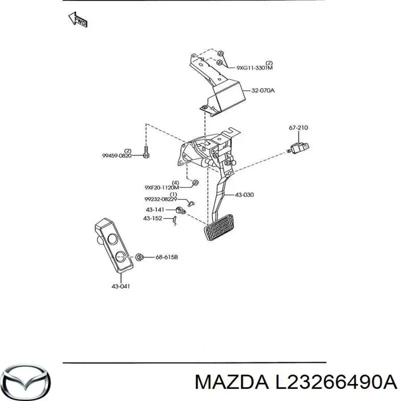 L23266490A Mazda датчик включения стопсигнала