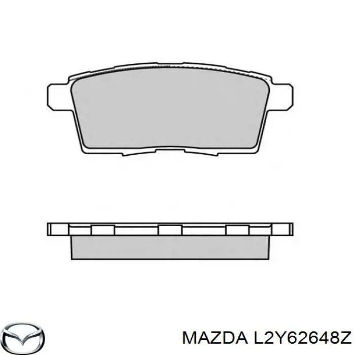 Sapatas do freio traseiras de disco L2Y62648Z Mazda