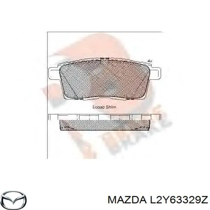 Передние тормозные колодки L2Y63329Z Mazda