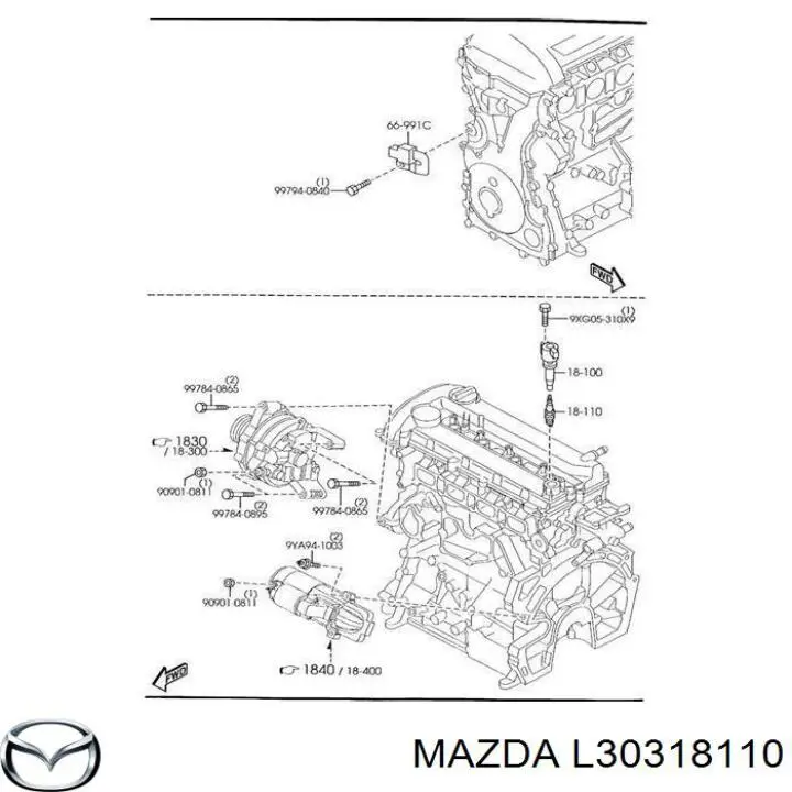 L30318110 Mazda свечи