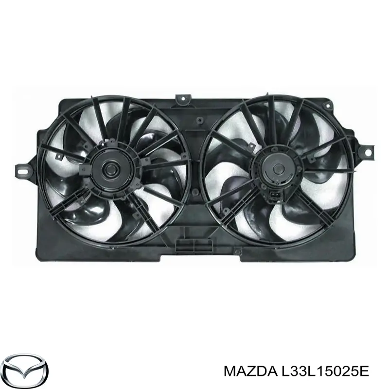 L33L15025E Mazda диффузор радиатора охлаждения, в сборе с мотором и крыльчаткой