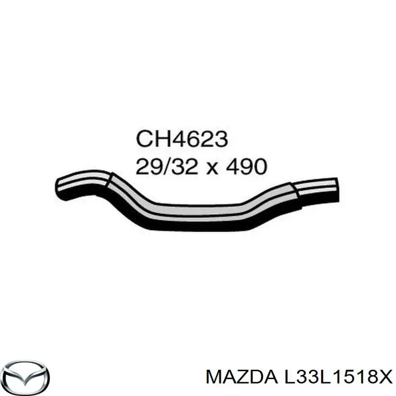 L33L1518XB Mazda шланг (патрубок радиатора охлаждения верхний)