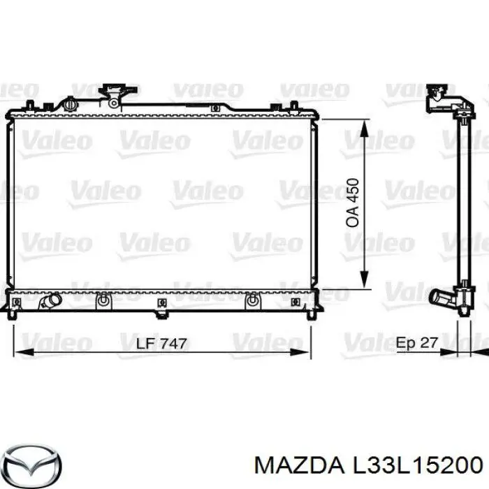 Радиатор охлаждения двигателя Mazda L33L15200 цена, от 84.88 USD