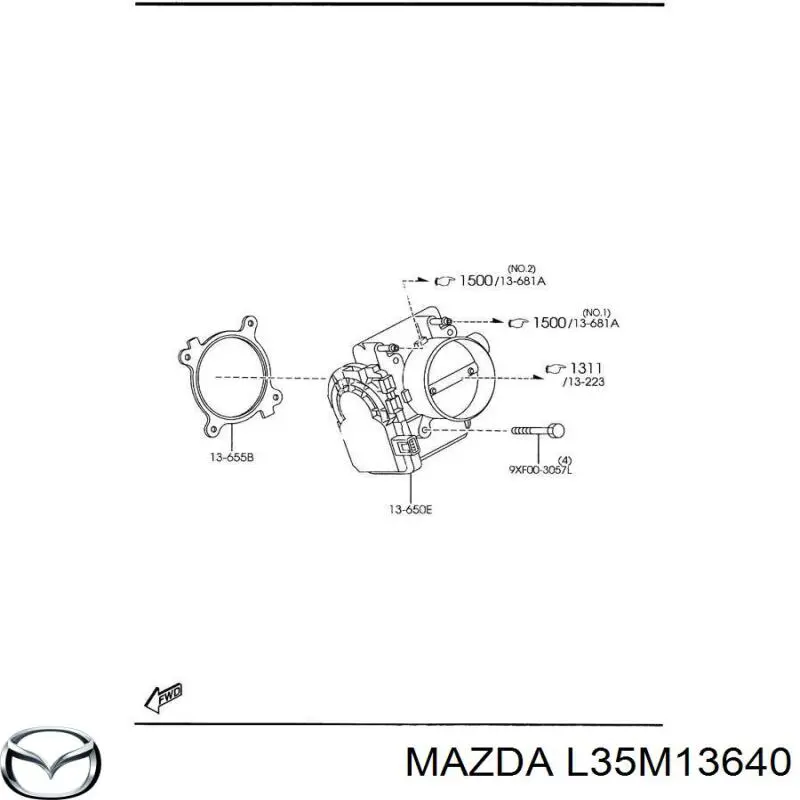 Válvula de borboleta montada para Mazda CX-7 