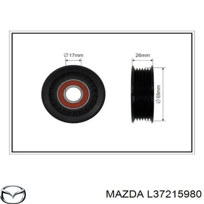 Купить L37215980 Mazda Натяжитель приводного ремня