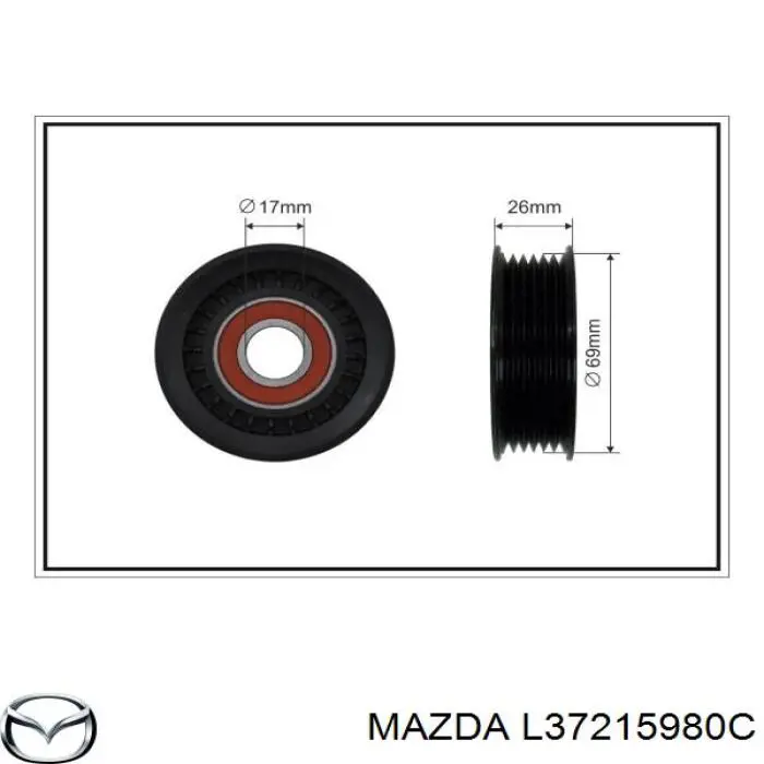 Роликовий модуль натяжителя ремня Mazda L37215980C цена, от 40.54 USD