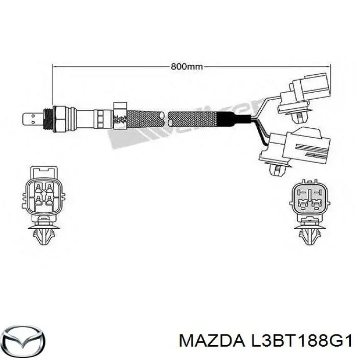 L3BT188G1 Mazda лямбда-зонд, датчик кислорода до катализатора