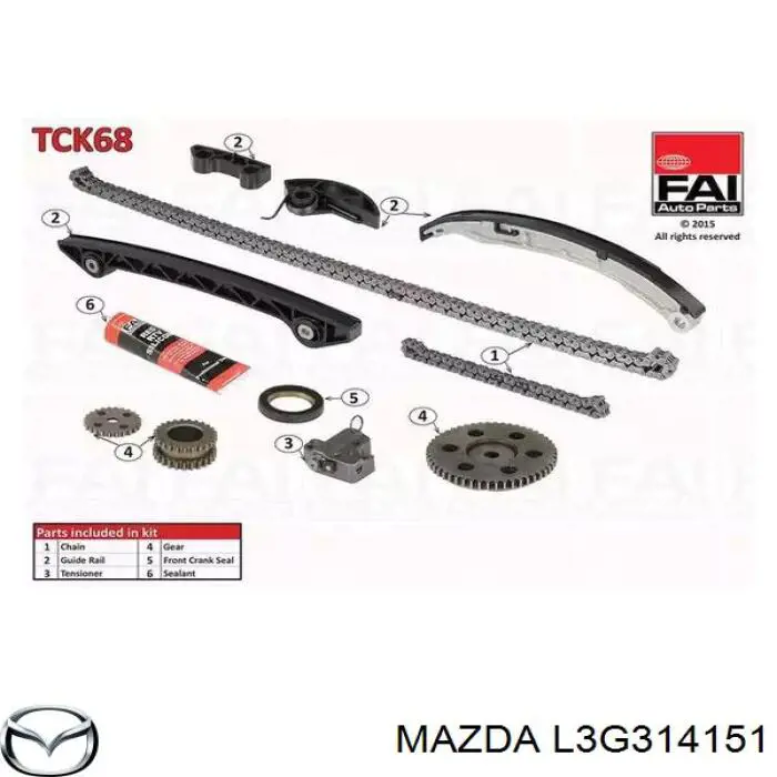Купить L3G314151 Mazda Цепь маслянного насоса
