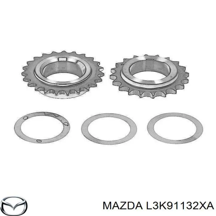 L3K91132XA Mazda engrenagem de cadeia da roda dentada de acionamento de cambota de motor