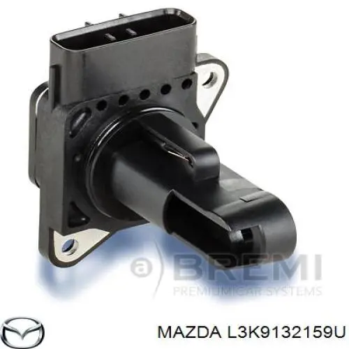 L3K9132159U Mazda sensor de fluxo (consumo de ar, medidor de consumo M.A.F. - (Mass Airflow))