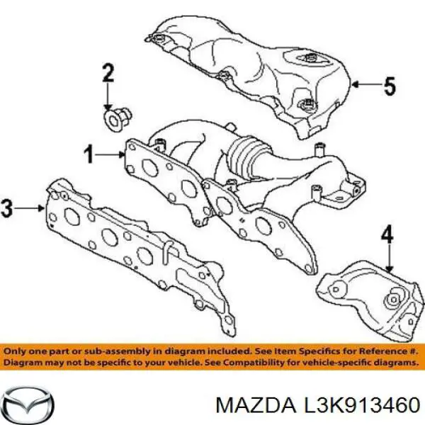 Прокладка коллектора выпускного Mazda L3K913460 цена, от 31.62 USD