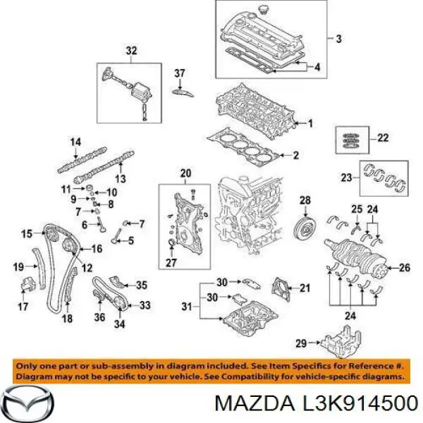 Натяжитель цепи насоса масляного на Mazda 6 MPS 