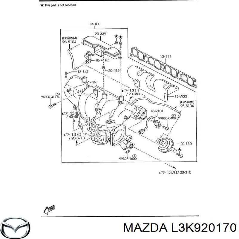  Mazda L3K920170 цена, от 22.57 USD