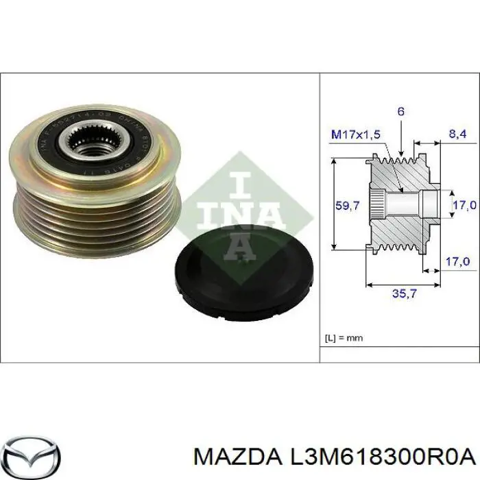 L3M618300R0A Mazda генератор