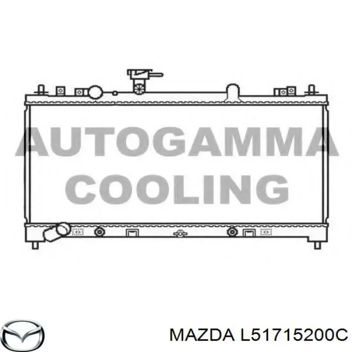 Радиатор охлаждения двигателя Mazda L51715200C цена, от 63.35 USD