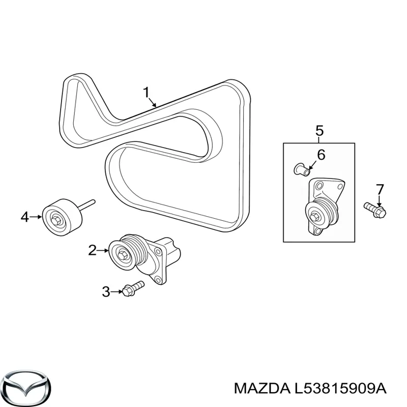 L53815909A Mazda ремень генератора