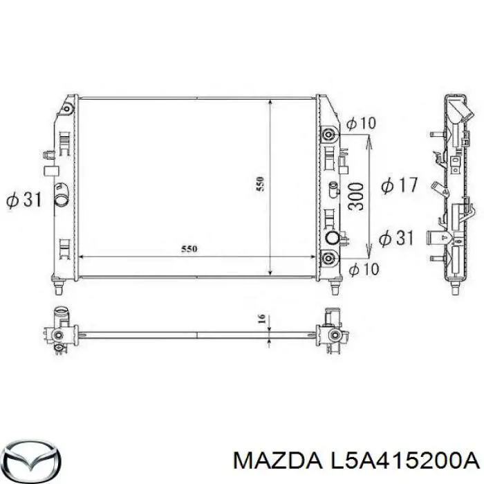 L5A415200A Mazda Радиатор охлаждения двигателя