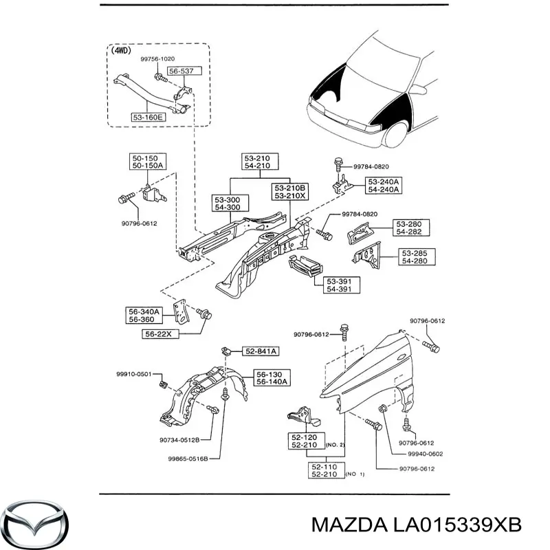  LA015339XB Mazda