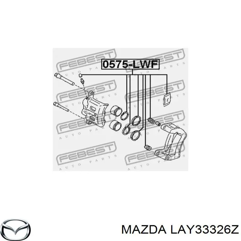 Ремкомплект тормозной системы Mazda LAY33326Z цена, от 16.23 USD