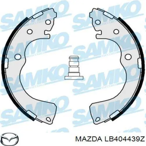 Задние барабанные колодки LB404439Z Mazda