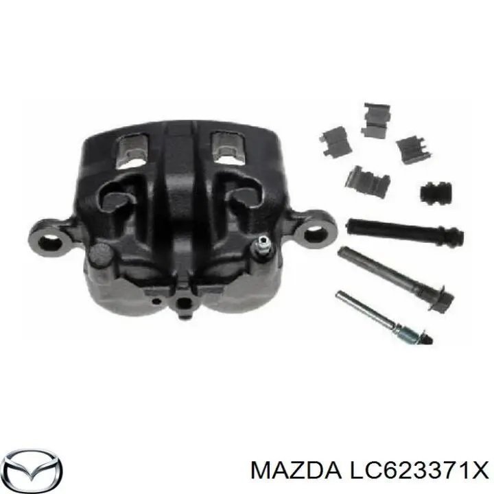 LC623371X Mazda Суппорт тормозной, передний, левый