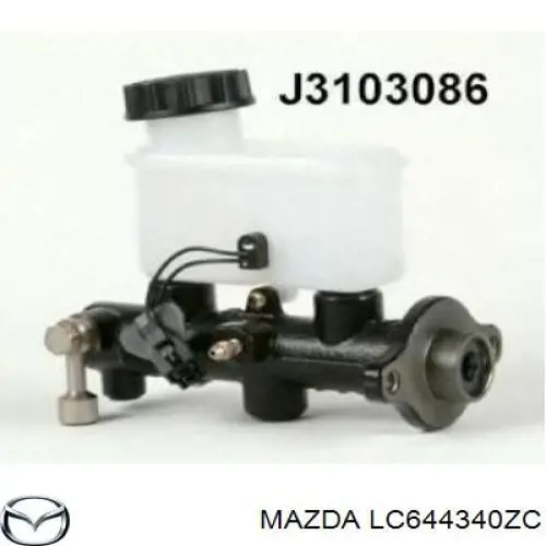 Цилиндр главный тормоза (гидротормозов) Mazda LC644340ZC цена, от 90.96 USD