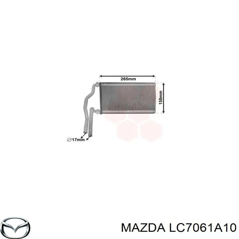 Радиатор печки (отопителя) Mazda LC7061A10