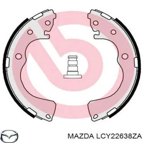 Задние барабанные колодки LCY22638ZA Mazda