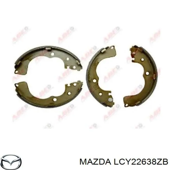 Задние барабанные колодки LCY22638ZB Mazda