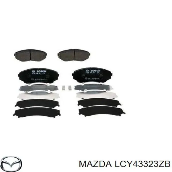 Передние тормозные колодки LCY43323ZB Mazda